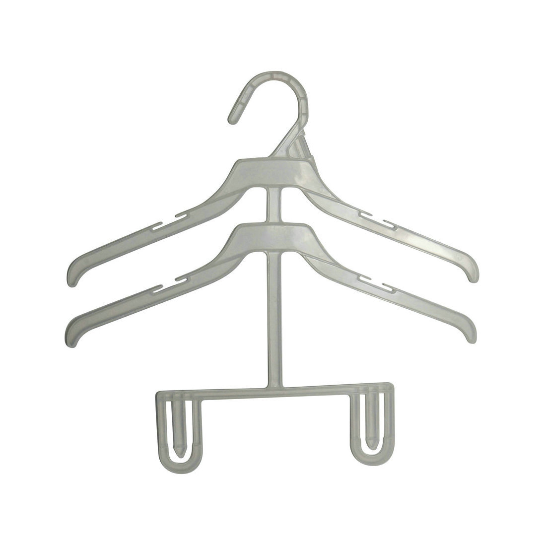 Chunshui brand Economical eco-friendly PP material 36cm garment cloth flexible plastic clothes hanger