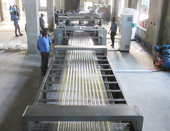 Bangladesh - FRP corrugated roofing sheet making machine