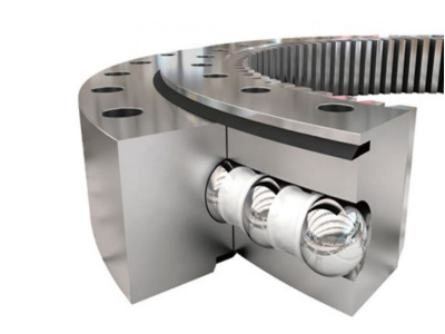 Four point contact ball slewing bearing