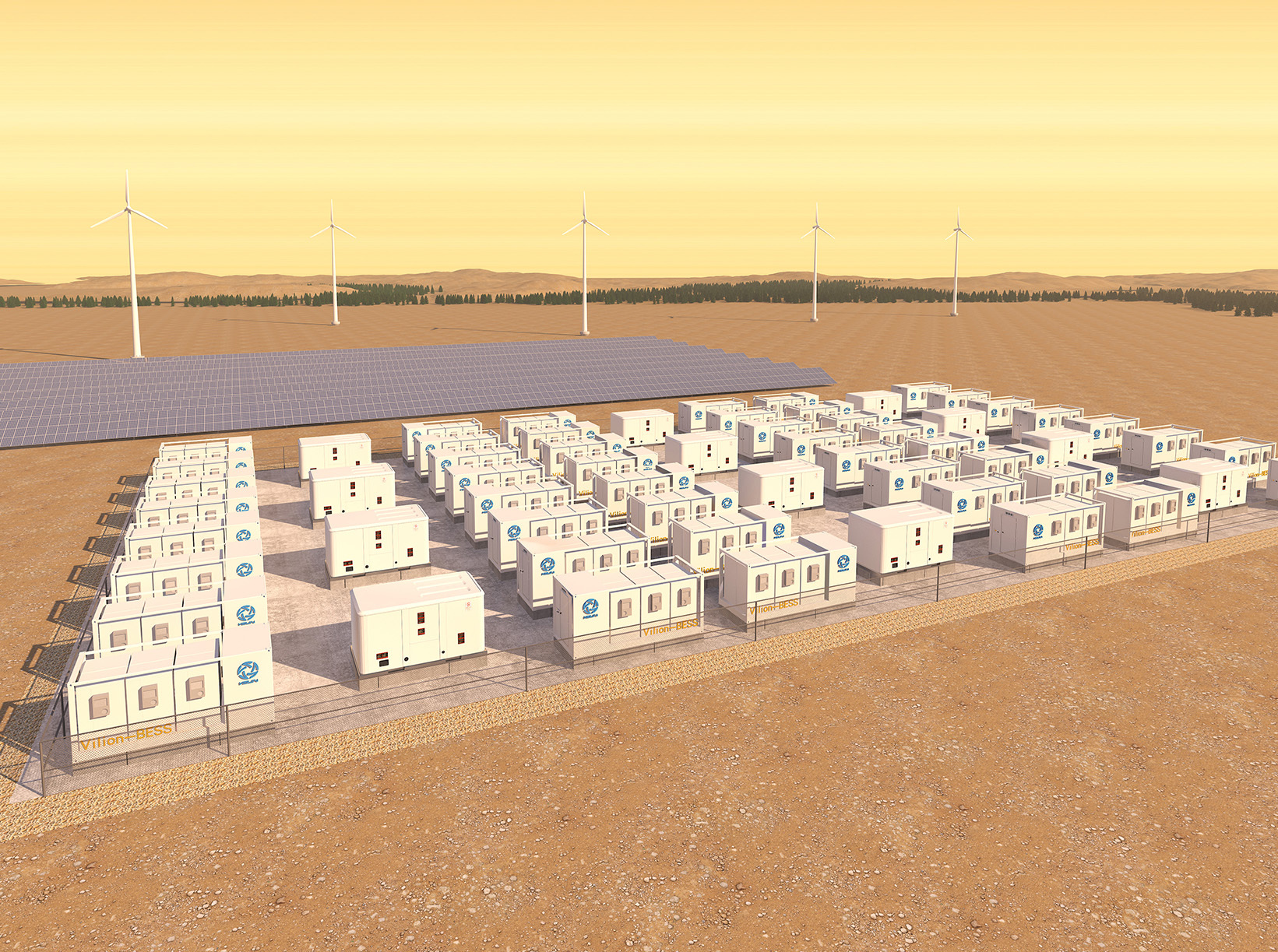 Solar and Wind Farm