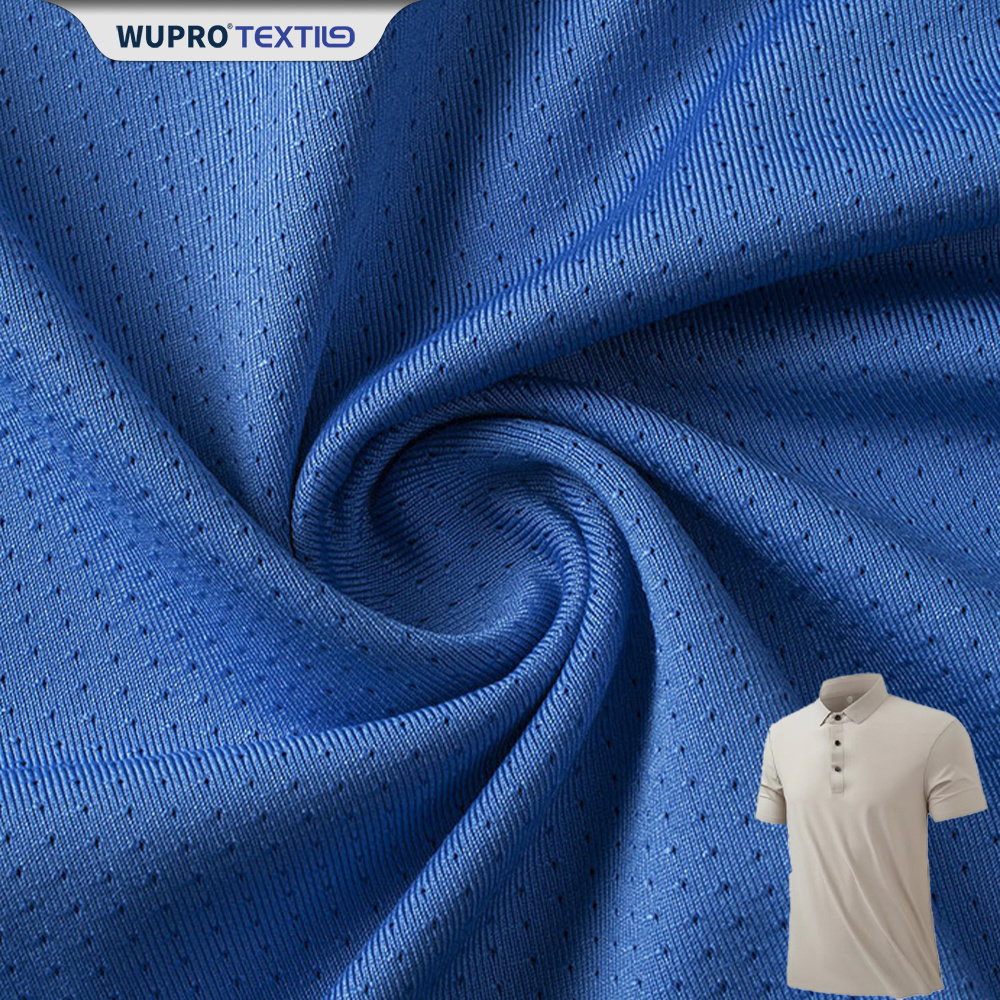 High-Elasticity Pinhole Fabric | Moisture-Wicking + UV Protection | 160cm Width