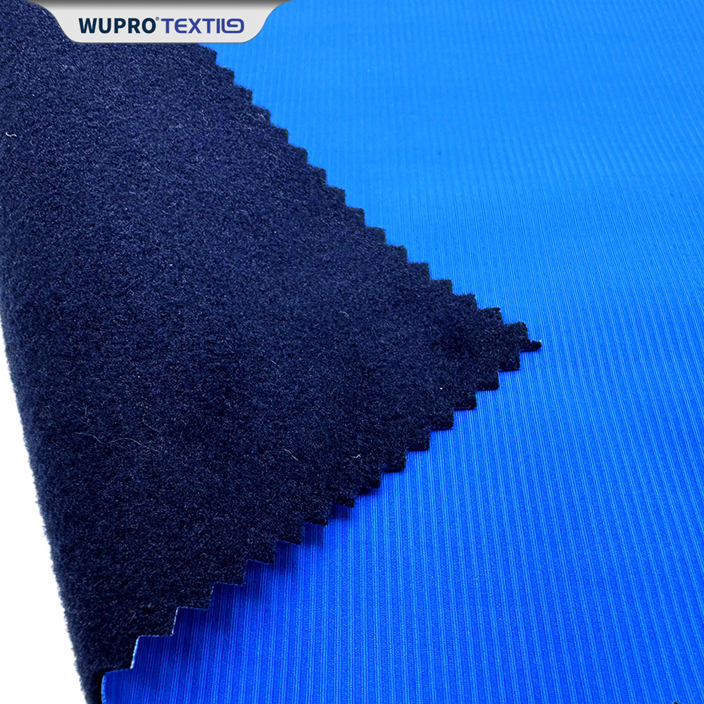 PA/EL Double-faced Striped Knit + TPU 30K/30K (JIS) + PES/EL Brushed Fleece Composite (140gsm, D/F)