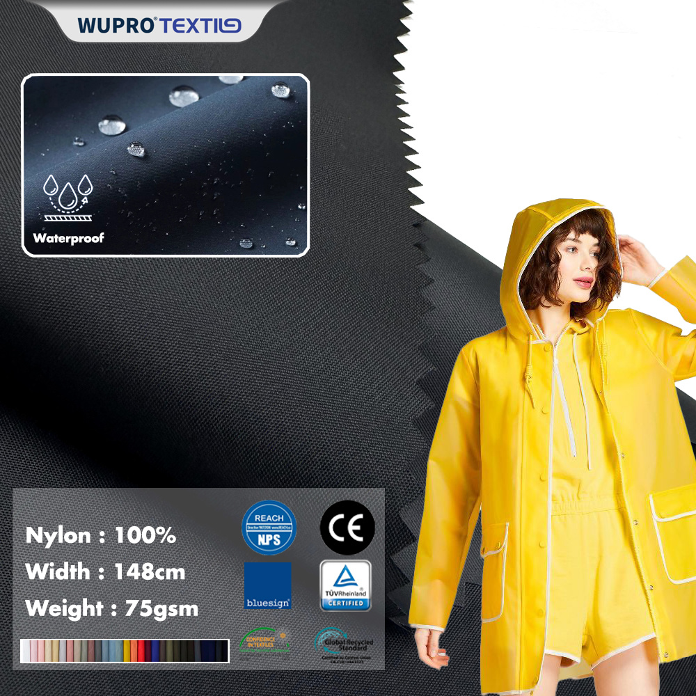 Waterproof 210T Nylon-PU Composite (Heat-Sealable Seams)