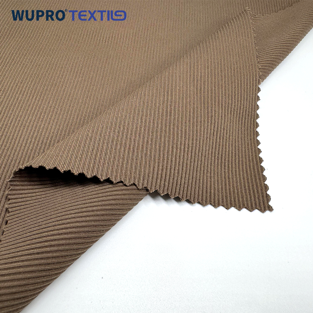Nylon/Spandex 2×2 Rib Knit Fabric with Hydrophilic Finish