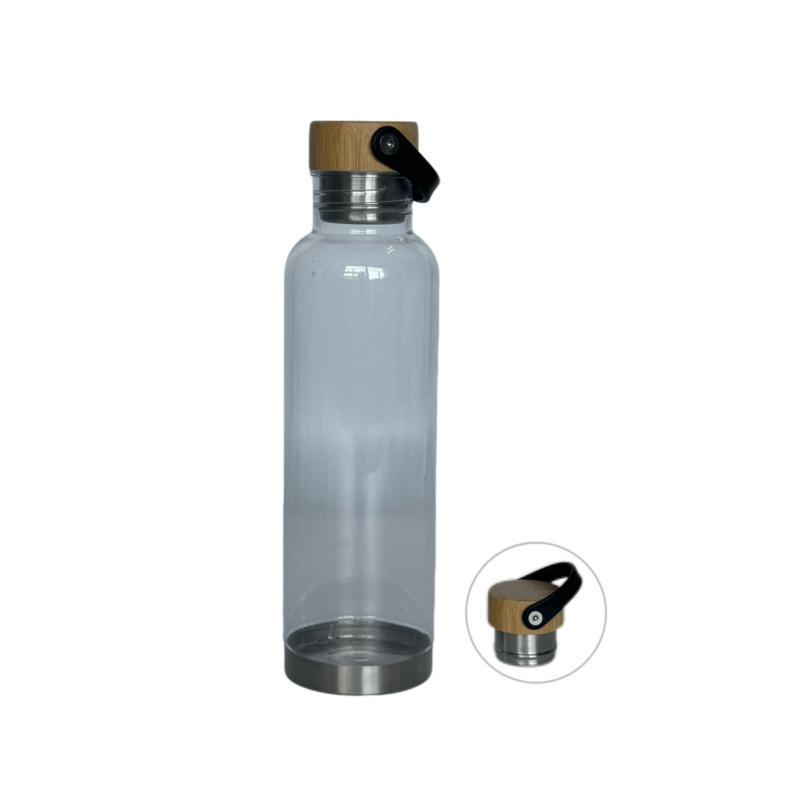 28oz Single Wall Plastic Bottle with Bamboo Lid
