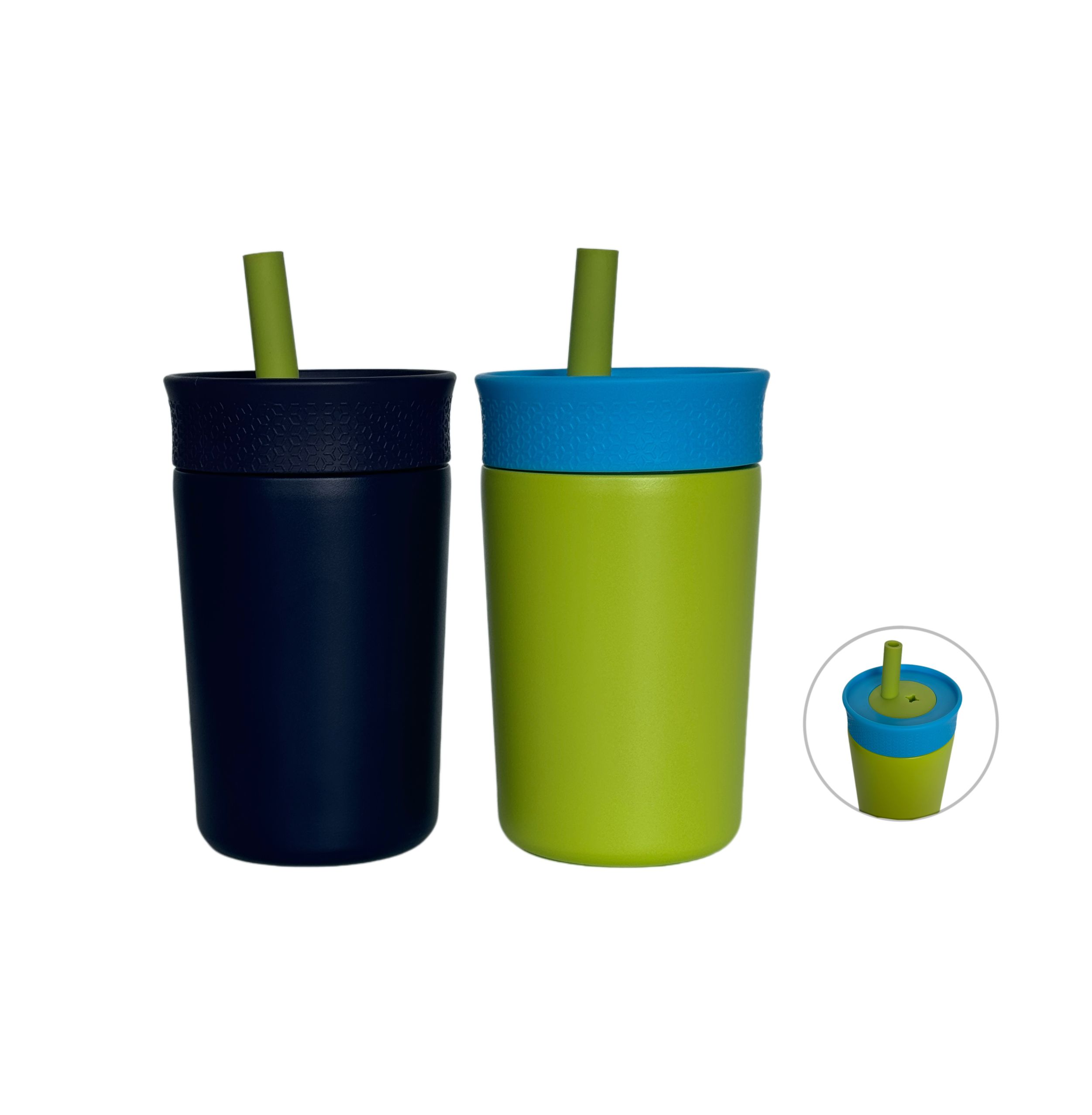 12oz Dual Wall Vacuum Tumbler w/Spill Resistant Lid and Straw