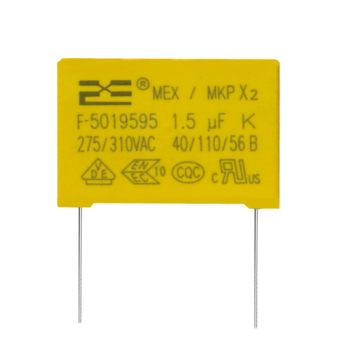 薄膜电容MKP(X2)金属化聚丙烯膜抗干扰电容器 AC275V 薄膜电容MKP(X2)金属化聚丙烯膜抗干扰电容器 AC275V