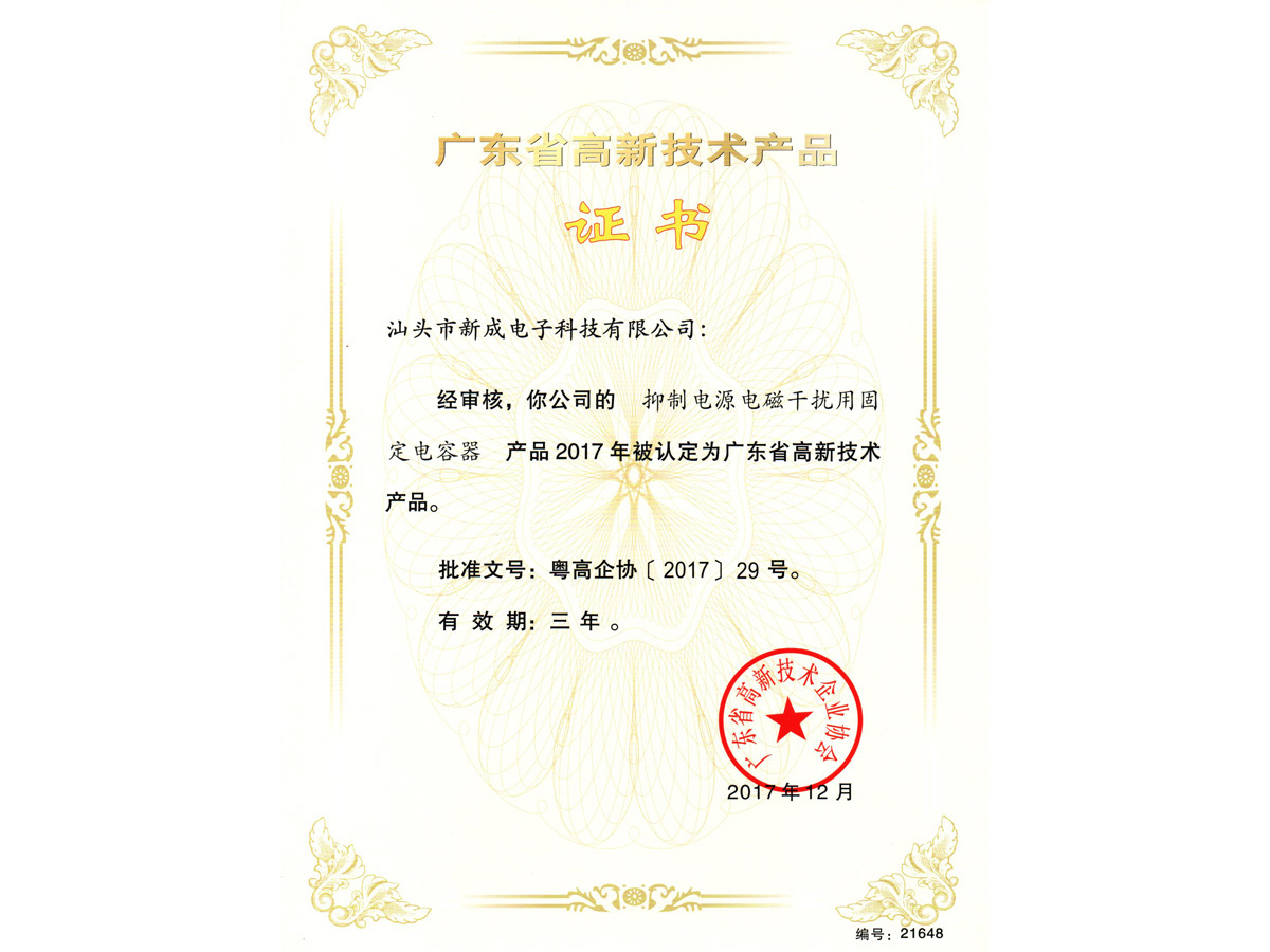 Fixed capacitor for suppressing electromagnetic interference of power supply Fixed capacitor for suppressing electromagnetic interference of power supply