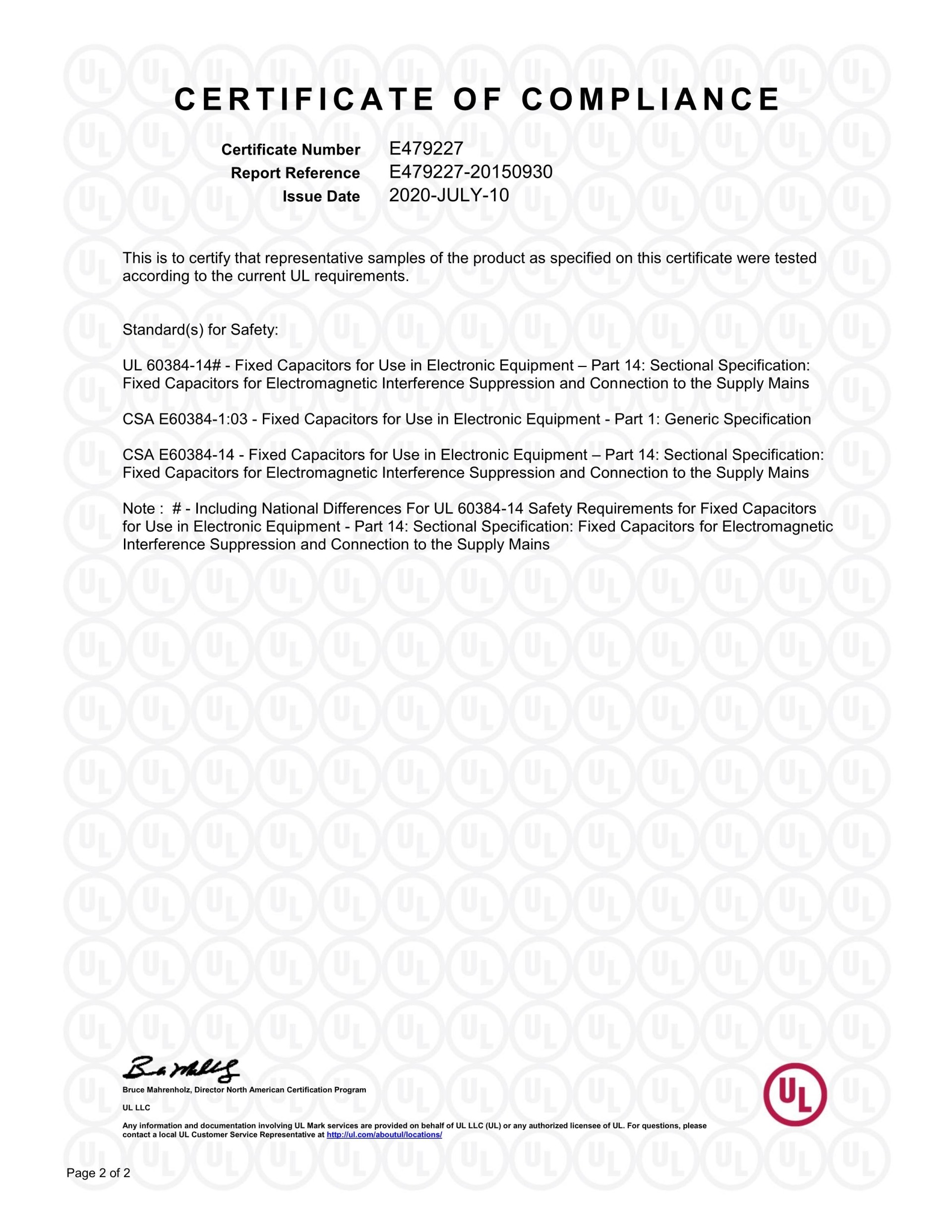 Y1/Y2 certification 14 Y1/Y2 certification 14