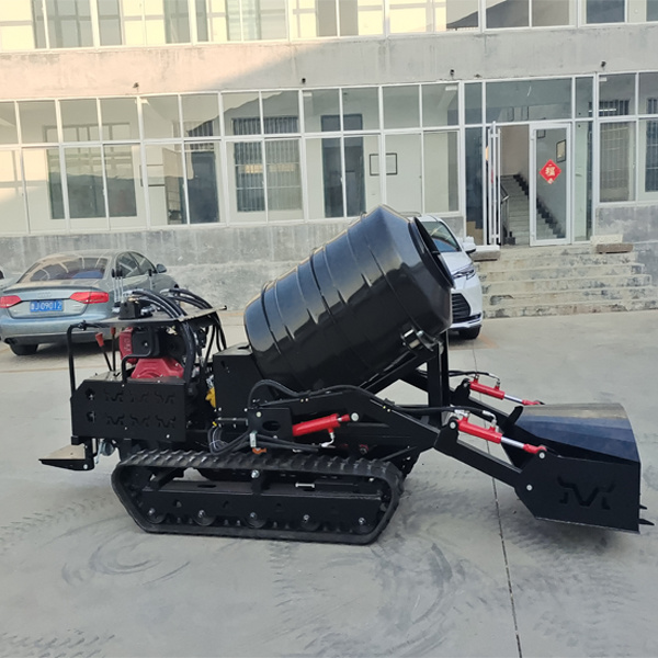 Mini Dump Truck Concrete Mixer Machine Crawler Self Loading 800L