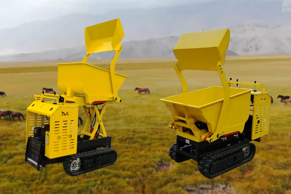 All-hydraulic crawler dumper with a shovel and lifting function