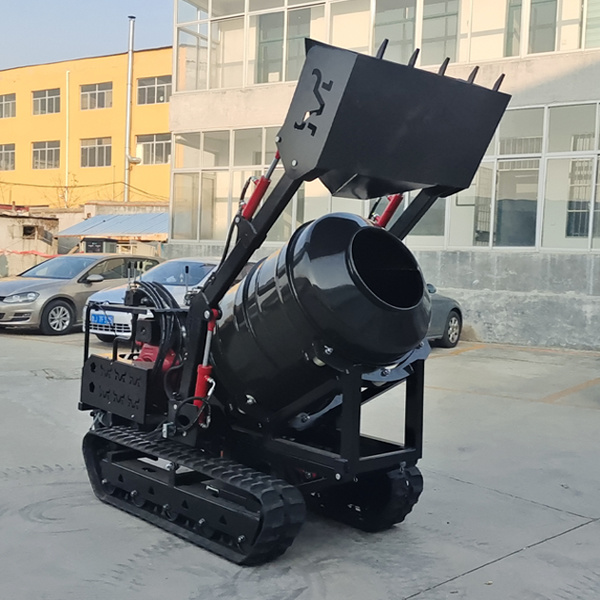 Mini Dump Truck Concrete Mixer Machine Crawler Self Loading 800L
