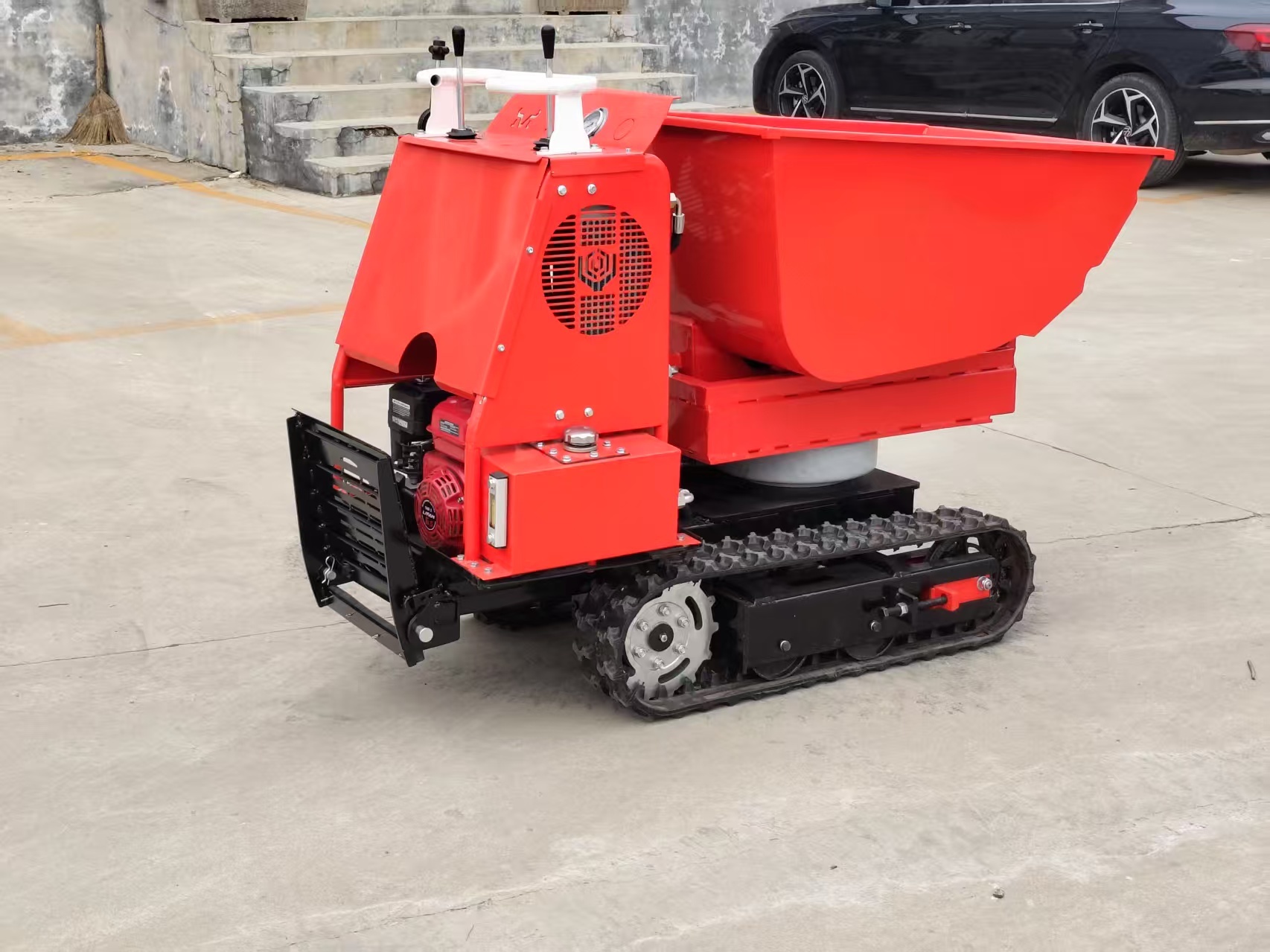 270 ° Rotating Hopper Mini 500KG Track Dumper