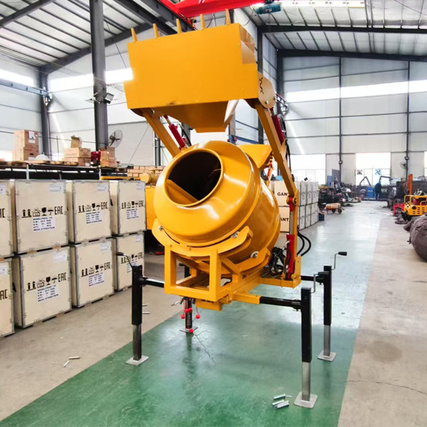 Concrete mixer and mini dumper excharge