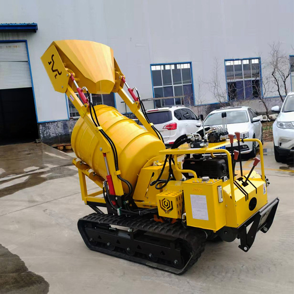 1000L Chinese Rubber crawler small Crawler Concrete Mixer