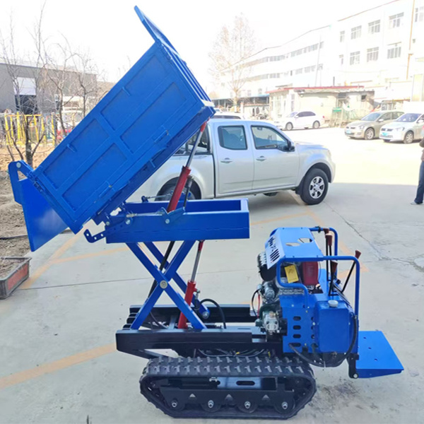 Hydraulic Lift Small Crawler Mini Dumper Truck Load 800Kg Mini Skid Steer Loader