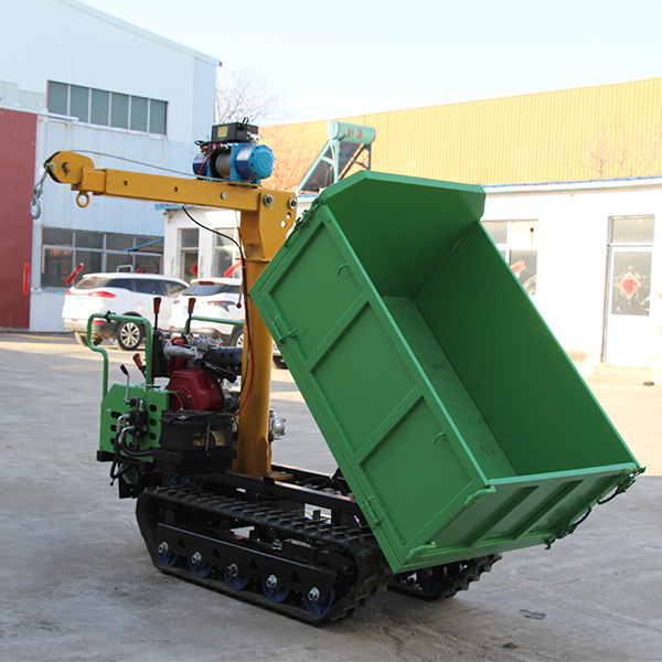 Crawler carrier rubber tracked dumpers with crane