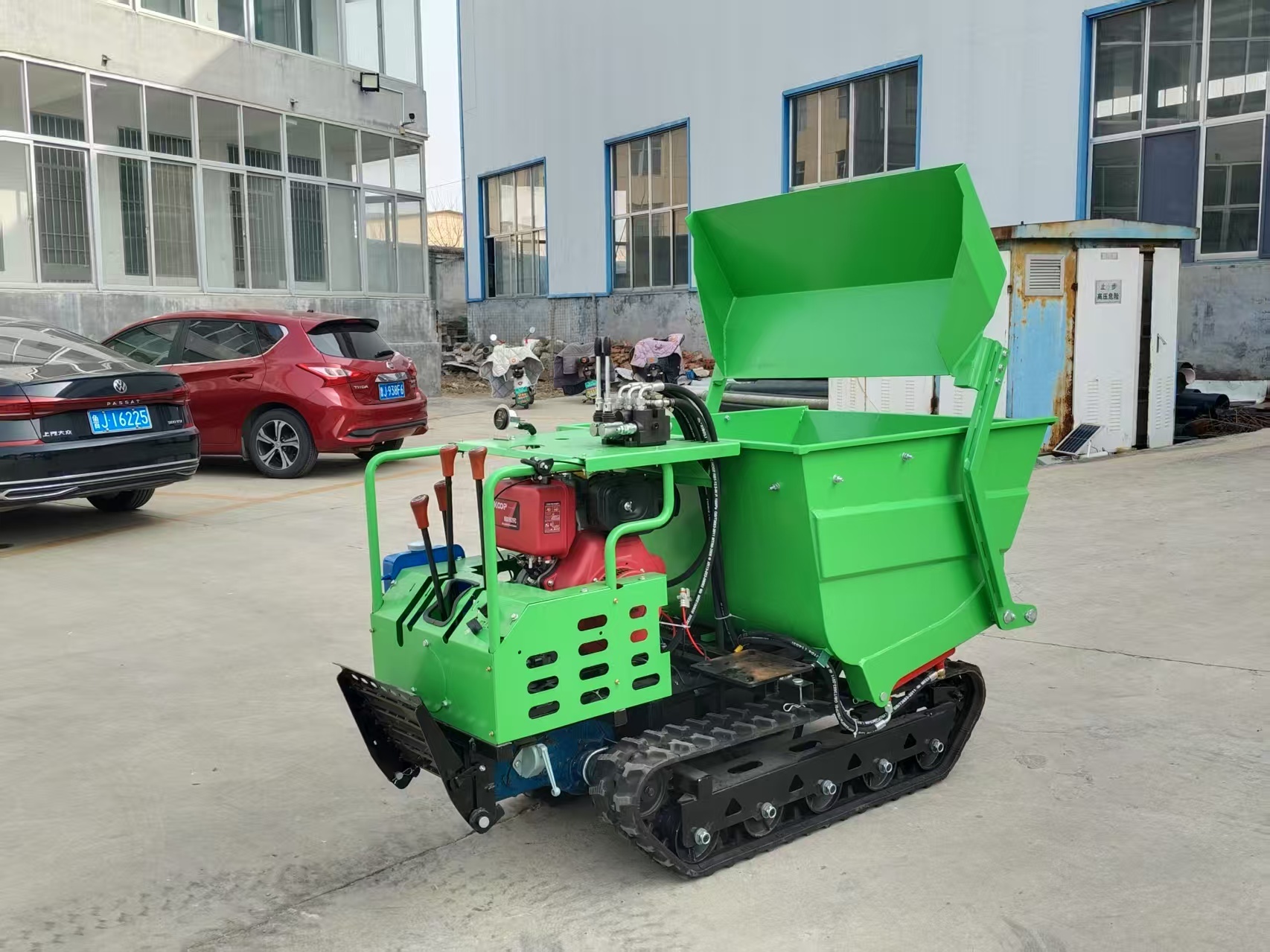 Mini Tracked Dumper 1000kg Load Capacity Automatic Dumping