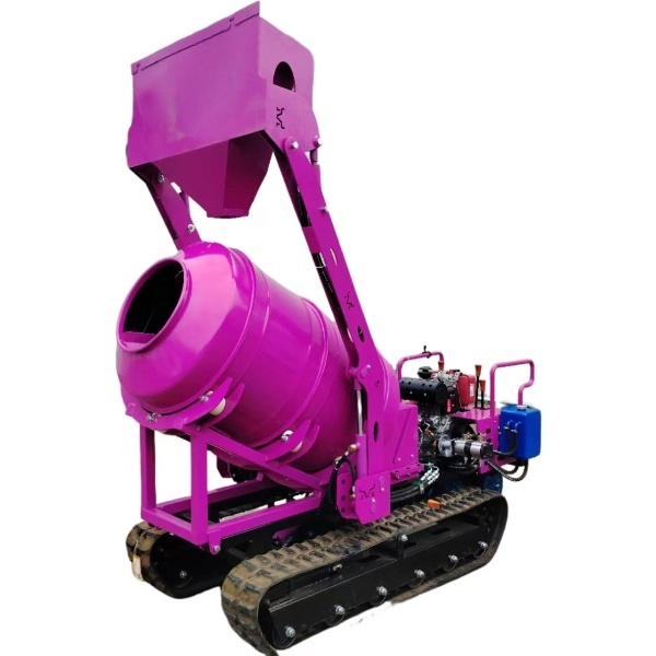 High Quality Self-loading 1000L Crawler Concrete Mixer Machine