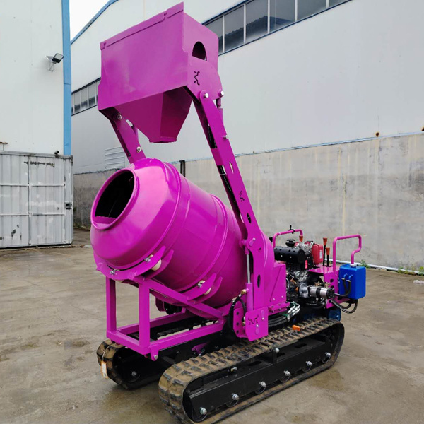 High Efficiency Small Portable Rubber Crawler Concrete Mixer