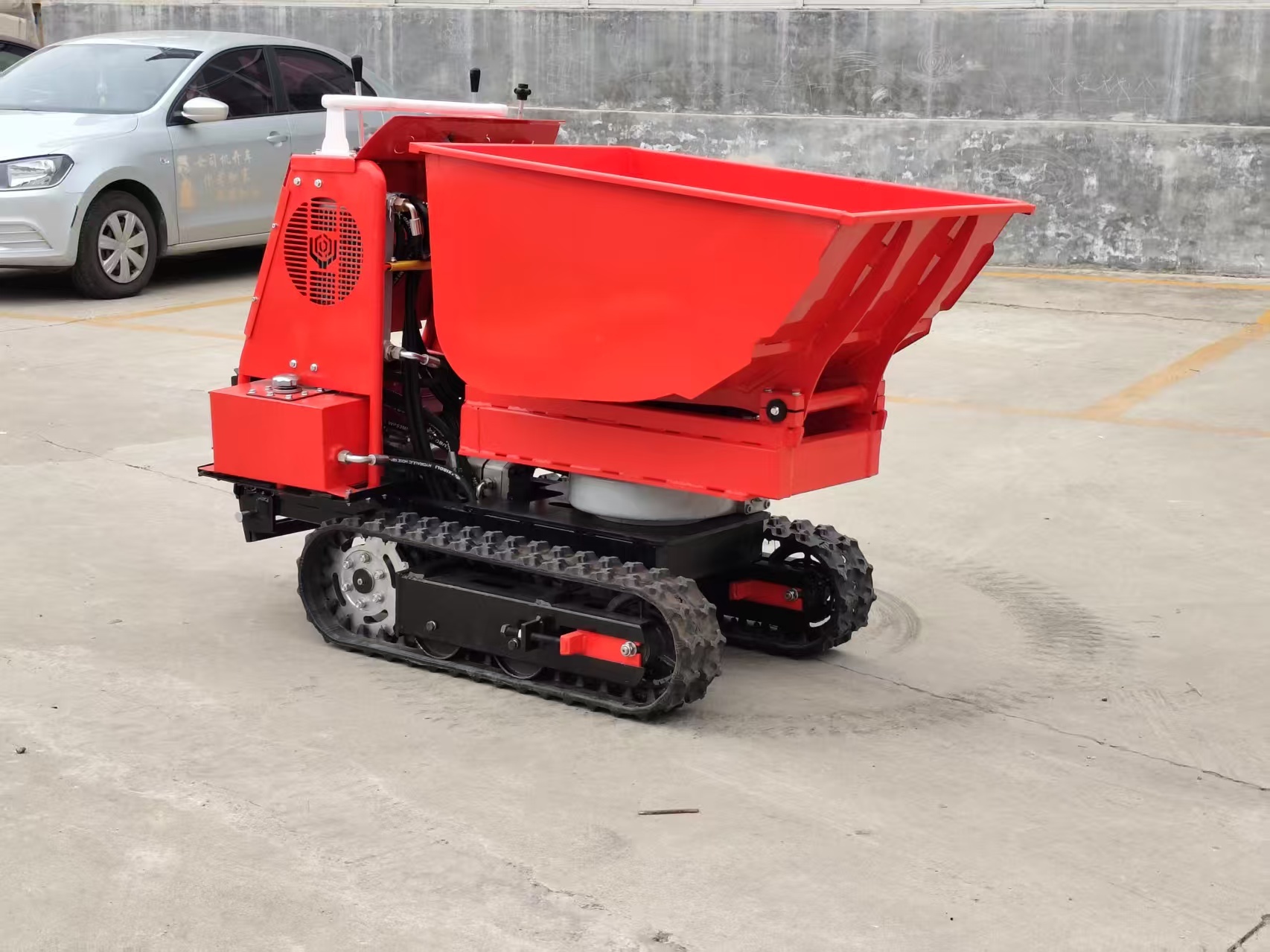 270 ° Rotating Hopper Mini 500KG Track Dumper