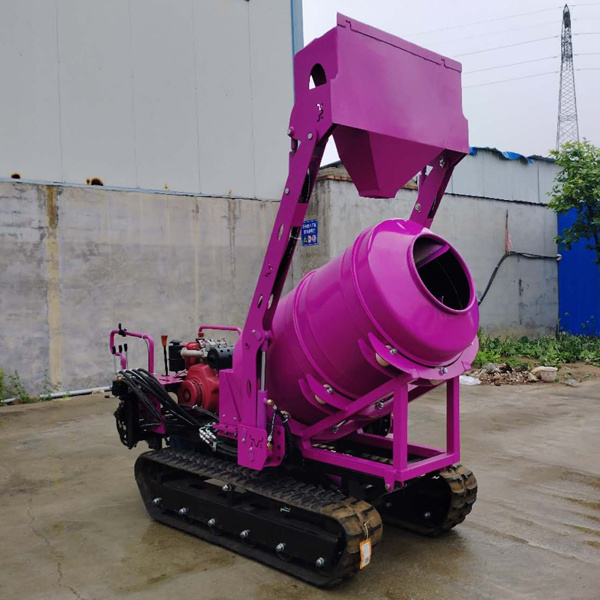 High Efficiency Small Portable Rubber Crawler Concrete Mixer