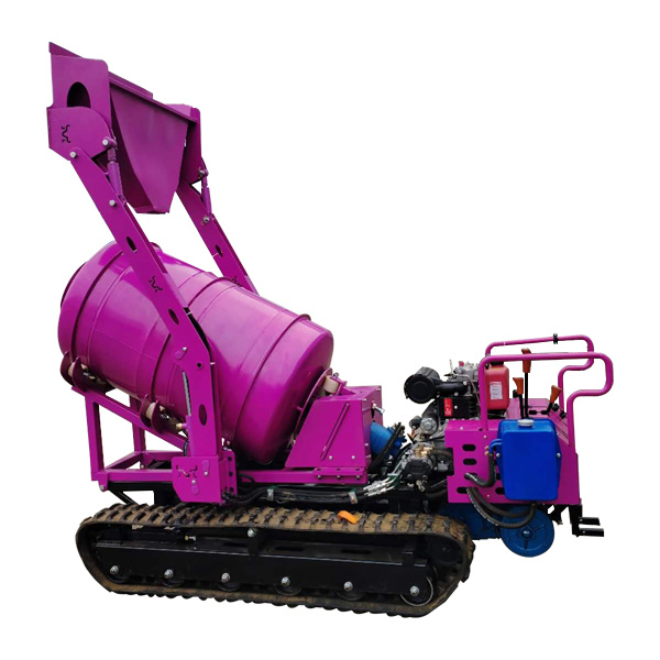 1000L Self Loading Portable Mini Concrete Mixer Dumper for Construction Crawler Loader Type
