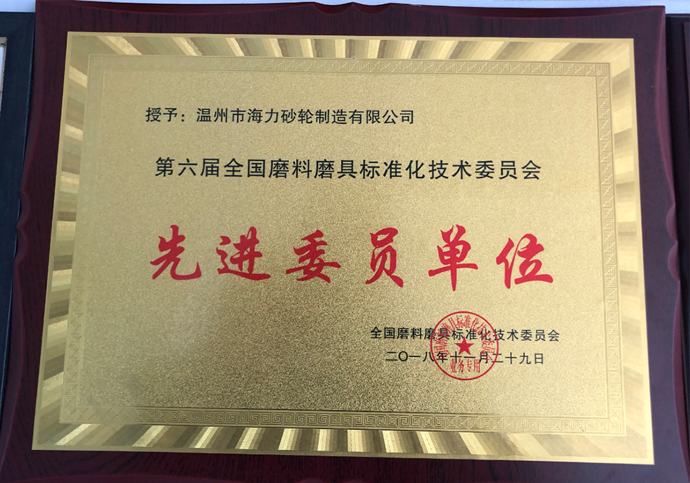 Advanced Committee Units of the National Abrasives and Abrasive Tools Standardization Committee