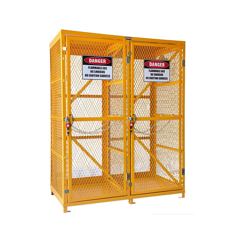 Hsj Powder-Coated Steel Gas Bottle Cage, Durable and Secure, Ideal for LPG Cylinder Storage, Factory Direct Pricing Available
