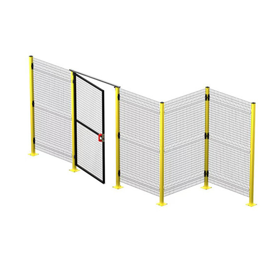 Frameless bending  robot safety fence