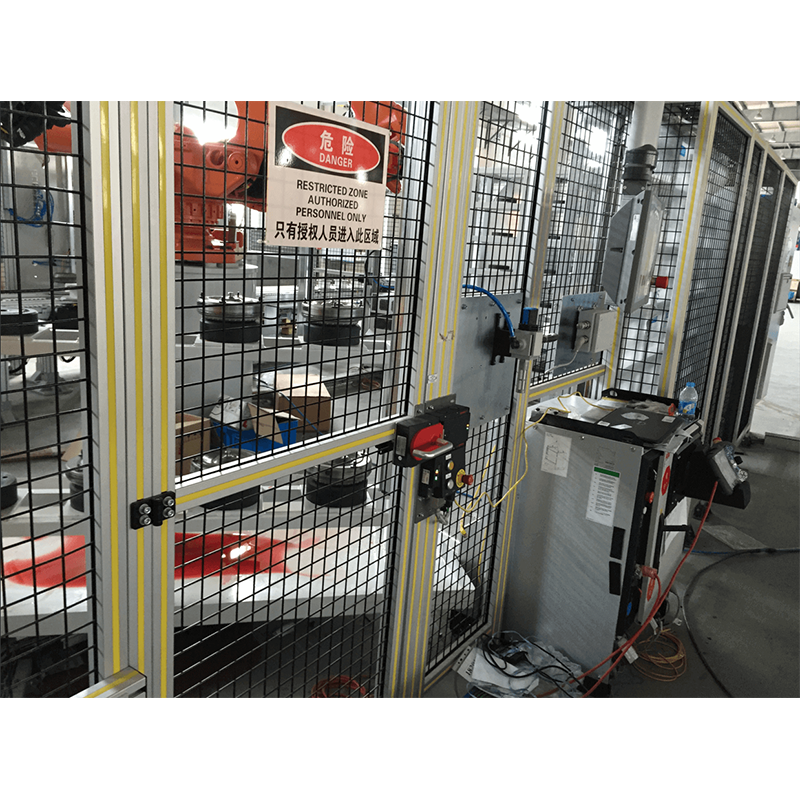 Hsj Customized Industrial Machine Safety Fence Factory Workshop Security Aluminum Robot Guarding Fence