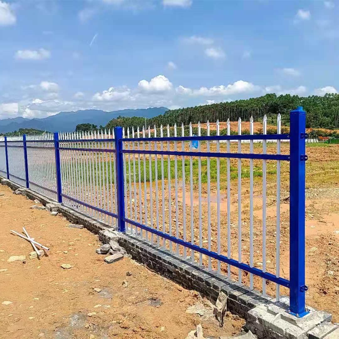 Hsj High Strength W Pale Galvanized and Powder Coated Steel Palisade Fence & Gate Metal Panel Security Picket Fencing