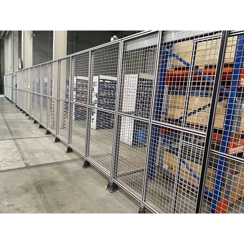 Hsj Industrial Aluminum Extruded Security Fence Enclosures Robot Protection
