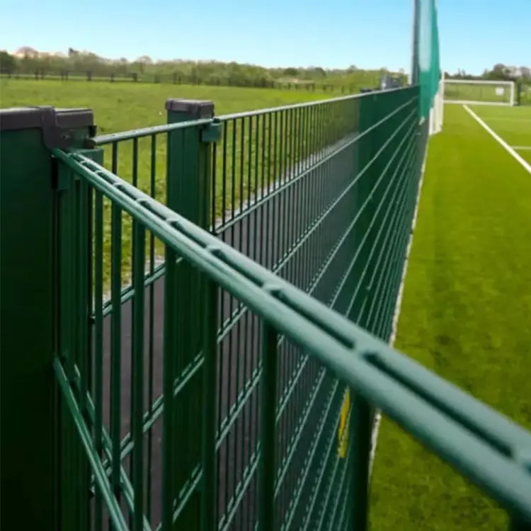 Hsj Twin Wire Galvanized Double Steel Welded Wire Mesh Fence 868/656 Panel Factory Welded Fence