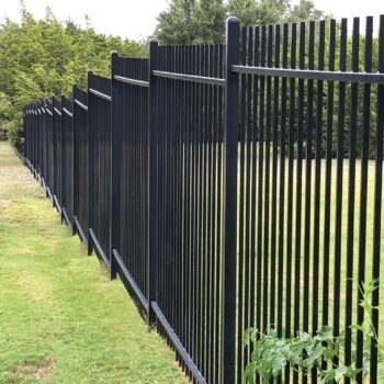 Hsj Good Price Wrought Iron Fence Panels Black Powder Coated Steel Fence Modern Newly Design Steel Picket Fence for Outdoor