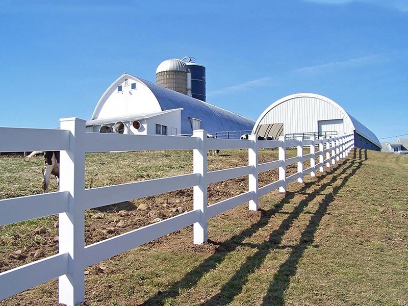 Hsj PVC Horse Fence Panel 4feet 5feet White 3 Rails 4 Rails PVC Plastic Vinyl Farm Fence