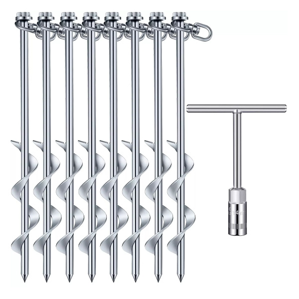 Small livestocktent screw anchor