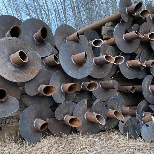 ASTM Standard Galvanized Pipe Screw Anchor Steel Helix Helical Piers for Foundation Solar Farm