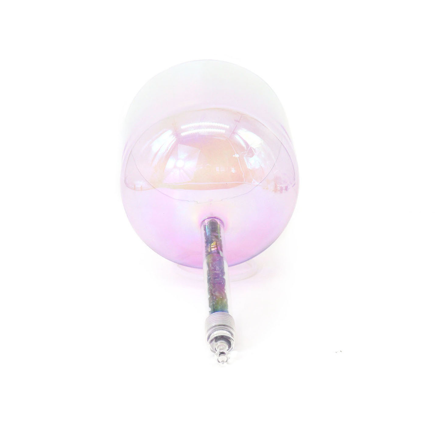 ZHQH 紫水晶矿石手持水晶唱碗，用于声音疗愈 TMSC-003