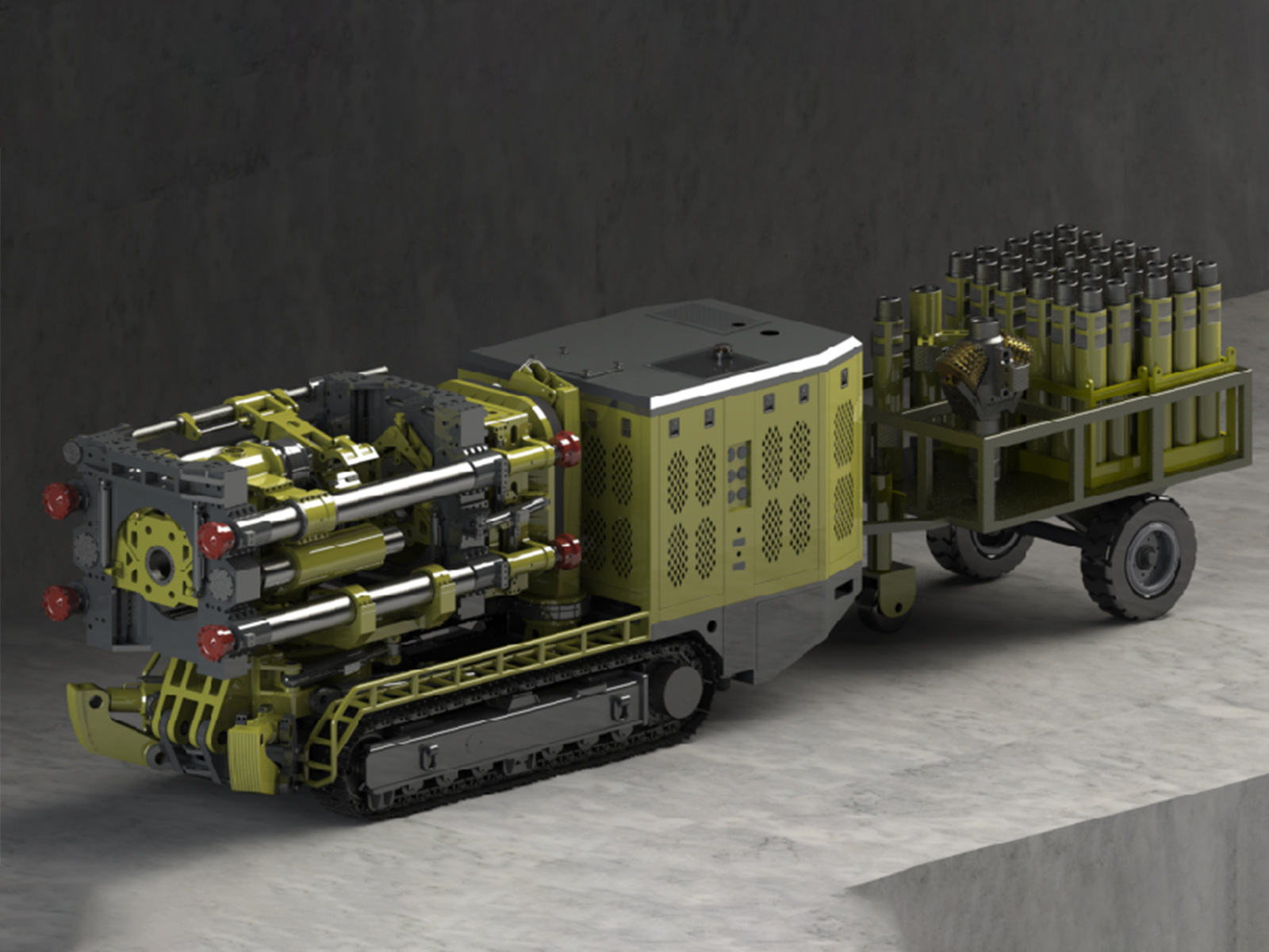 ATM-1000L Underground Mine Cutting Groove Raise Boring Machine