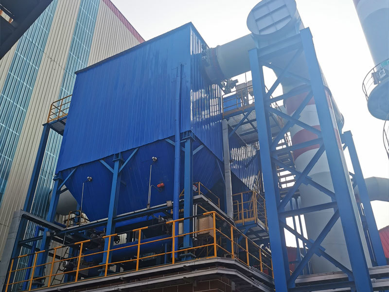Magnetic separation system and dust collector for steel slag processing project