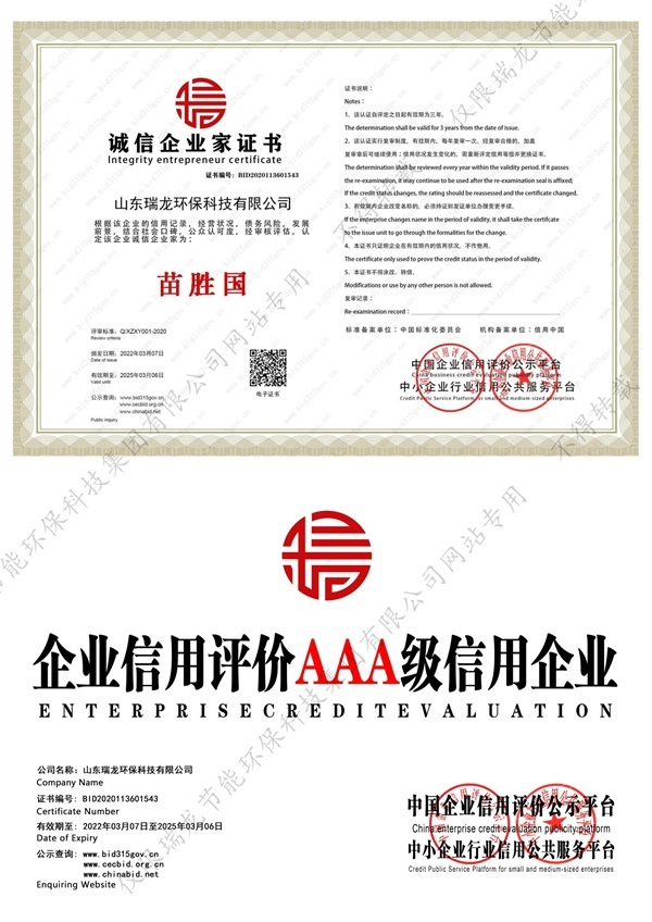 Certificate of Integrity for Entrepreneurs / AAA Credit Rating for Enterprise Credit Certificate of Integrity for Entrepreneurs / AAA Credit Rating for Enterprise Credit