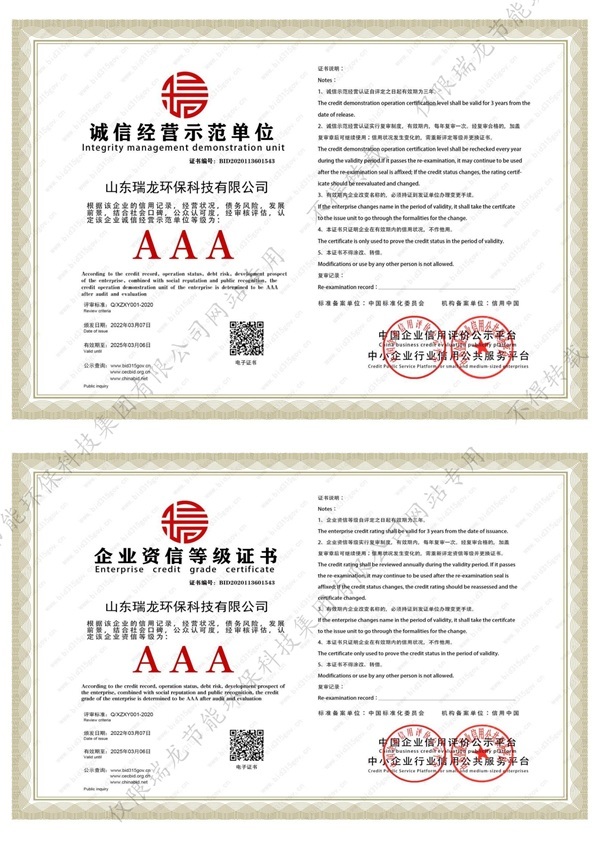 Model Unit of Honest Operation / Enterprise Credit Rating Certificate Model Unit of Honest Operation / Enterprise Credit Rating Certificate