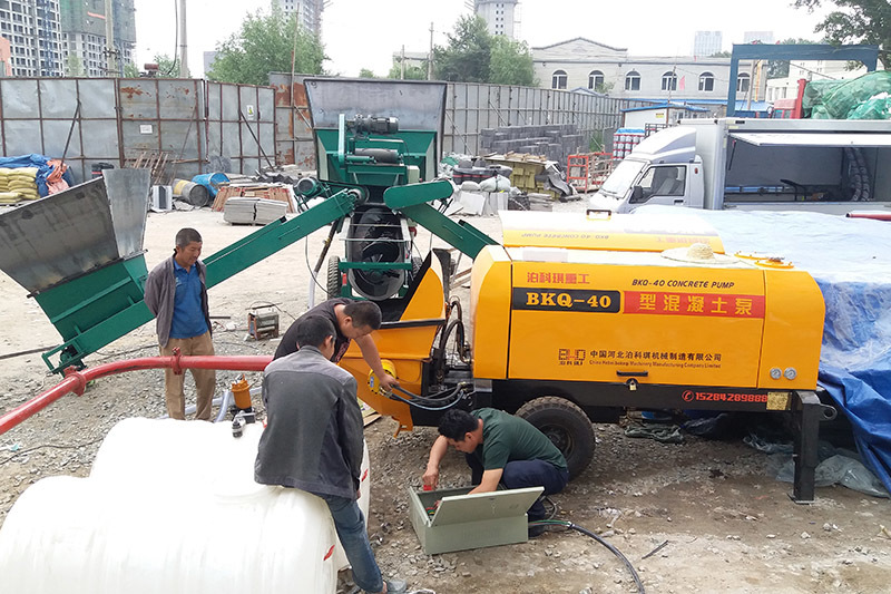 40型混凝土泵施工现场