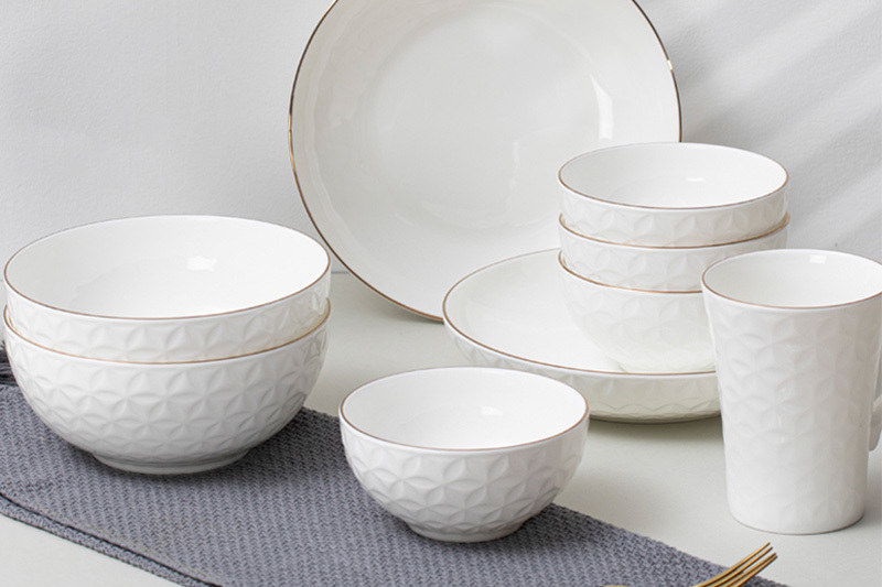 Petal pattern bone china tableware