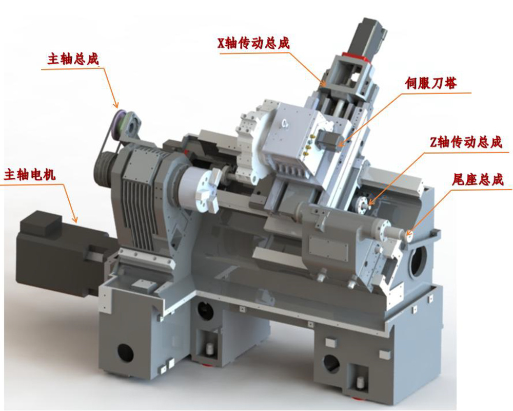 RH-20H-400(硬轨)卧式斜床身数控车床光机