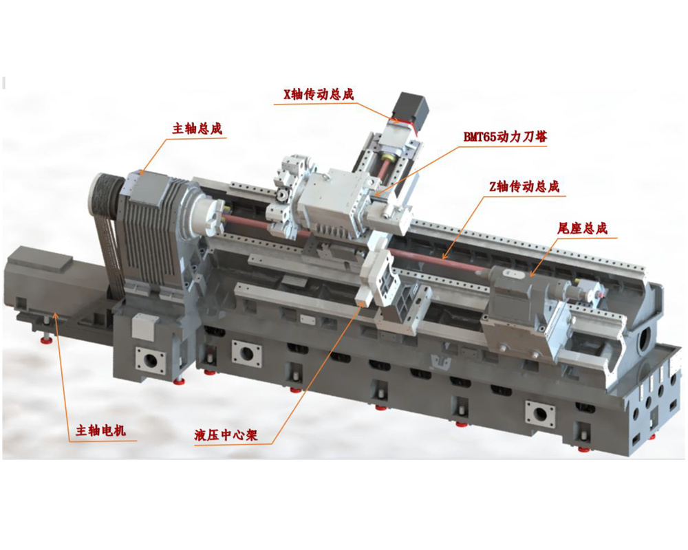 RH-25L(A)-M 卧式(线轨)斜床身数控车削中心光机