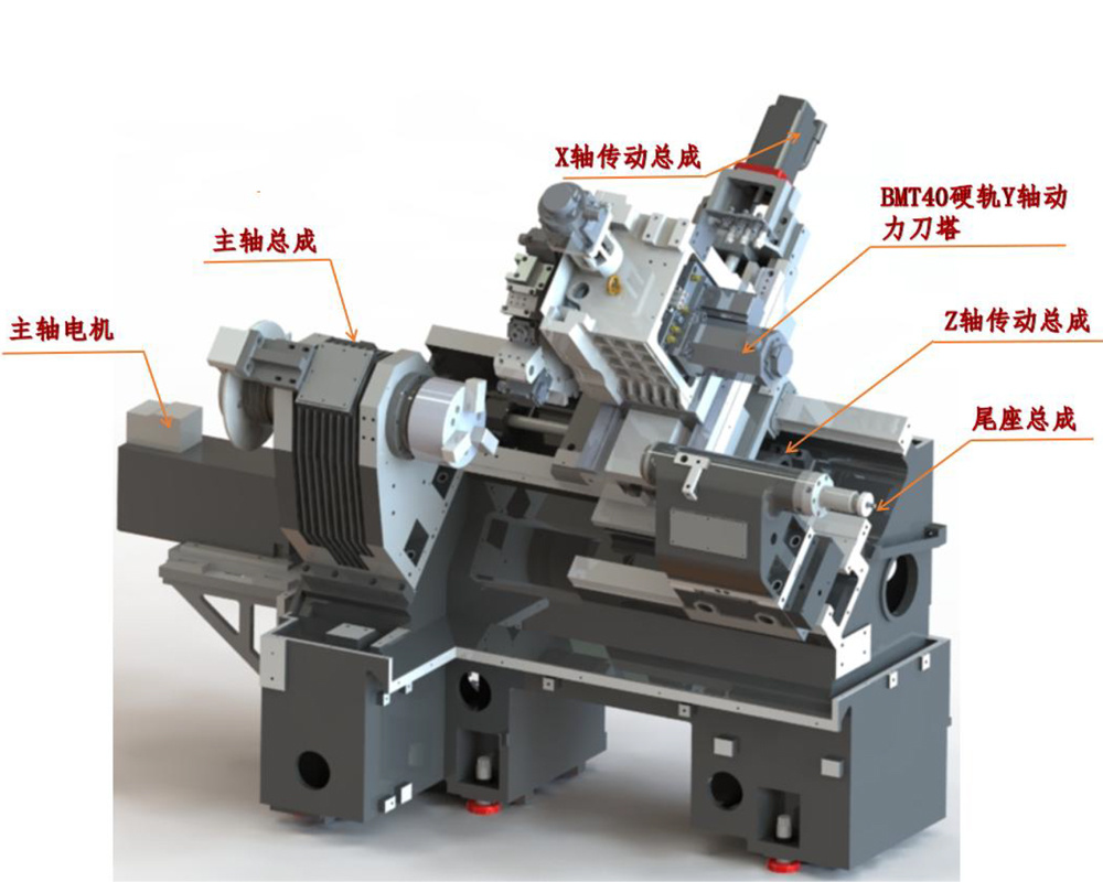 RH-20H-400MY 卧式（硬轨）斜床身数控车铣复合光机