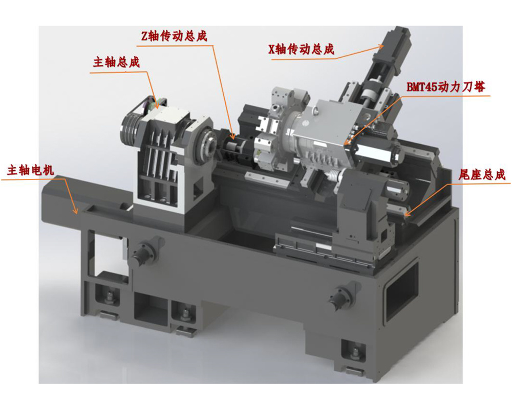 RH160LM 卧式(线轨)斜床身数控车削中心光机