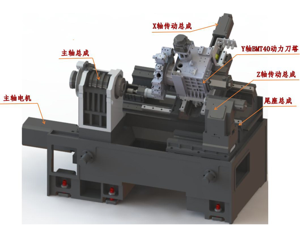 RH160LMY 卧式(线轨)斜床身数控车铣复合光机